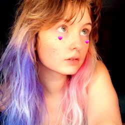 Amplexi1245: Vivid Hair and Pink Eyes