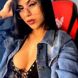 Stylish Female Model in Blue Jeans and Lingerie