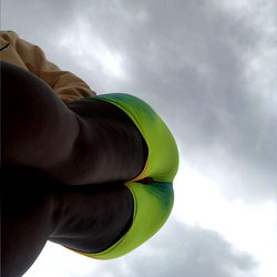 Futuristic Fashion: Neon Sports Bra on Onlyfans Model