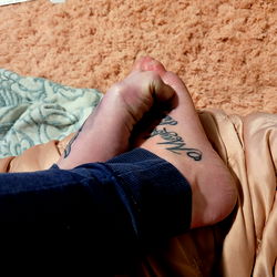 A Person's Toes in a Domestic Setting