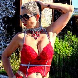 MysticLady_123Free - Red Bikini Photoshoot