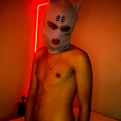 Andres Rivera in Cat Mask