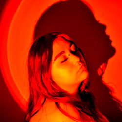 Woman in Red Ambiance