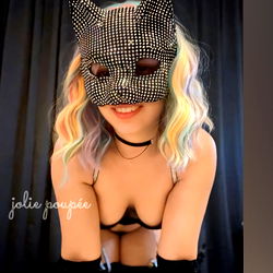 OnlyFans Model Jolie Poupee in Cat Mask