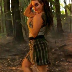 Dahlia in a Fantasy Forest