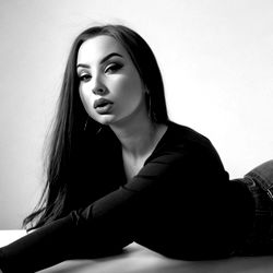 Mysterious Model with Striking Eyes Poses for OnlyFans