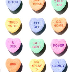 Colorful Valentine's Day Candies with Sayings