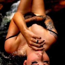 Lacy Panties Model Photoshoot in Nature