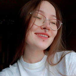 Happy Model with Smiley Face