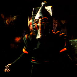 Artistic Portrait of Jhoan Mandingo's Ancient Warrior Character