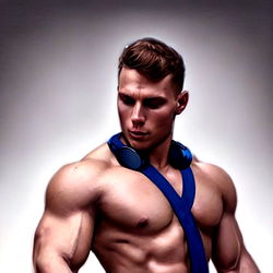 Onlyfans Model Alexfit96 Poses for a Muscle-Focused Fitness Ad