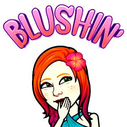 Blushing With Her Tongue Out