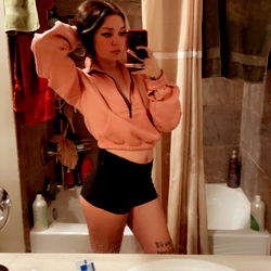 Sensual Model Arybella Snow Poses in Bathroom