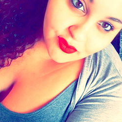 Amara Martinez - Gorgeous Model with Red Lipstick