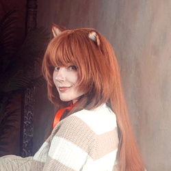 AdamaeDono's Character Model with Red Hair and Animal Ears