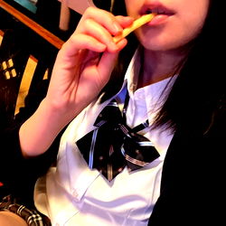 Ayame Enjoying a Snack