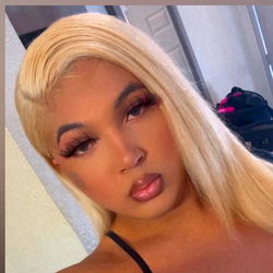 Model with Blonde Hair and Long Lashes