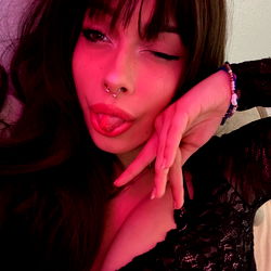 Stylish Young Woman in Vibrant Pink and Red