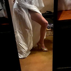 Model in Wedding Gown with Caption