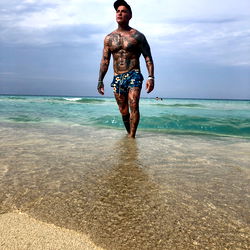 Rafa Garcia: A Model Walking on the Beach
