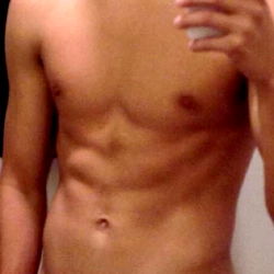 Fit Model in Shirtless Abs