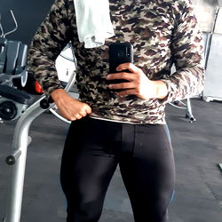 Fitness Enthusiast Preparing for a Workout