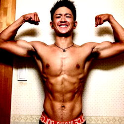 Jock with a Fit Physique in Gym