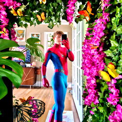 Spider-Man Costume in Home Setting