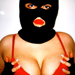 Ariel Mercia: Seductive Model in Red and Black Lingerie