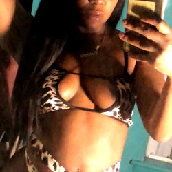 Model in Leopard Print Bikini