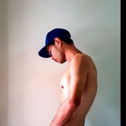 Young Male Model in Blue Cap