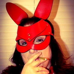 A Woman in Playful Bunny Costume