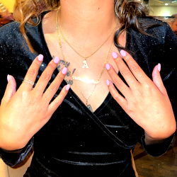 Fashionable model showcasing latest nail trends