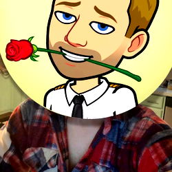 Onlyfans Model Camden H With Heart Emoji Sticker and Red Rose