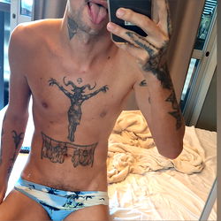 Onlyfans Model Thiago in Blue Swimsuit