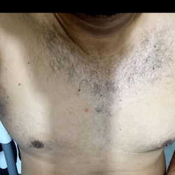 Dave's Model Photo: Showcasing Chest and Biceps with Tattoo