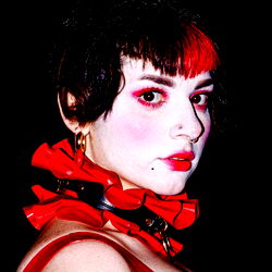 Cherry Velour, a Model with Vivid Makeup