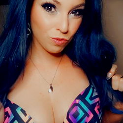 Sexy model in a vibrant bikini