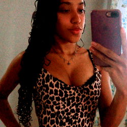 OnlyFans Model Giovanna Zacarias in Cheetah Print Tank Top
