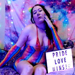 Beautiful Plus Size Model in Colorful Cosplay