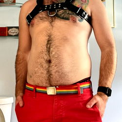 Ryan Wilson, OnlyFans Model in Corset and Leather Belt