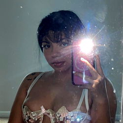 OnlyFans Model in Lingerie, Taking a Selfie