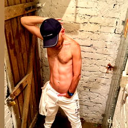 A Model in a Public Bathroom