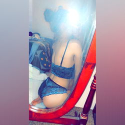 Female Model in Blue Lingerie