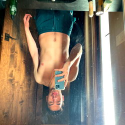 Amsbull in a Bathroom Mirror