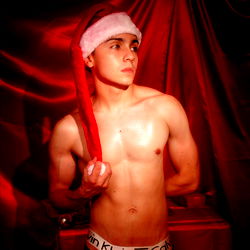 Aron Cooper in Santa Outfit