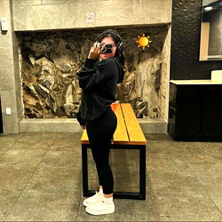 Model Adrii Montes Posing in Gym