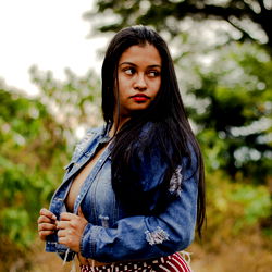 Model Afrodita Poses for an Outdoor Shoot