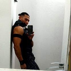 Model Axel Estefano in an unconventional pose