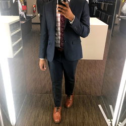 Haverstraw, NY Model Strikes a Pose in a Formal Suit